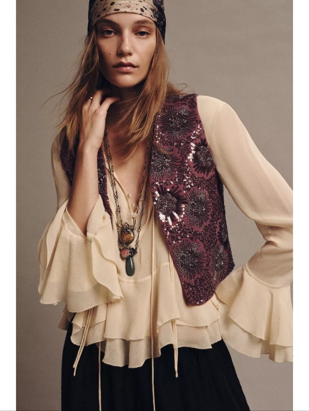 BNWT! Zara Beaded Embriodered Vest